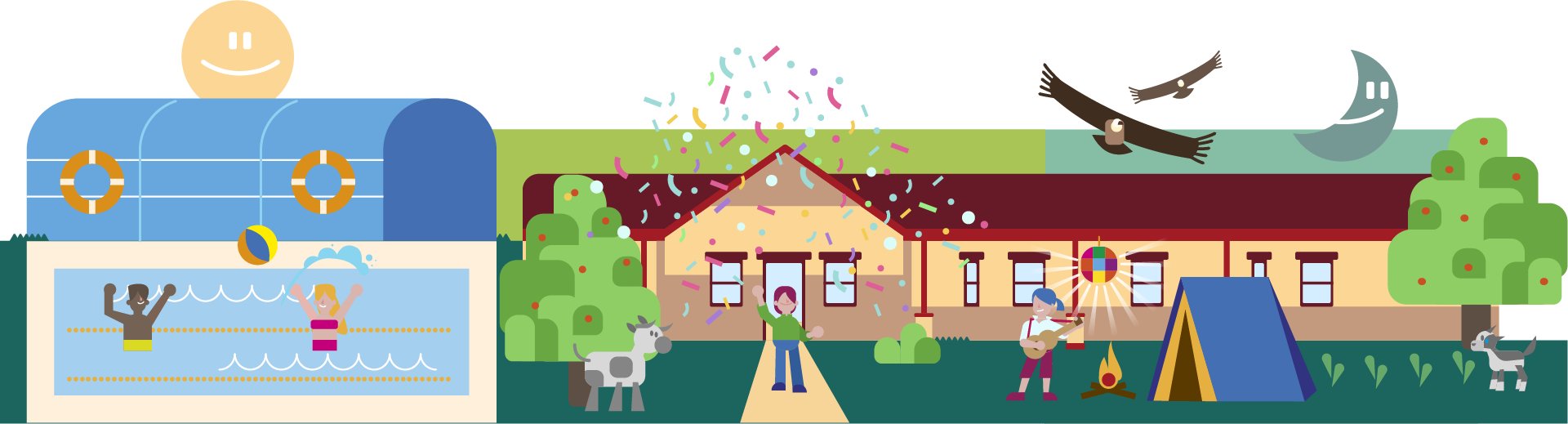 ilustración representando el Aula de Naturaleza Emilio Hurtado